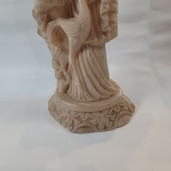 Vintage Asian Carved Soapstone Woman w/ Birds Statue Figure 14" Mexico - Picture 15 of 16